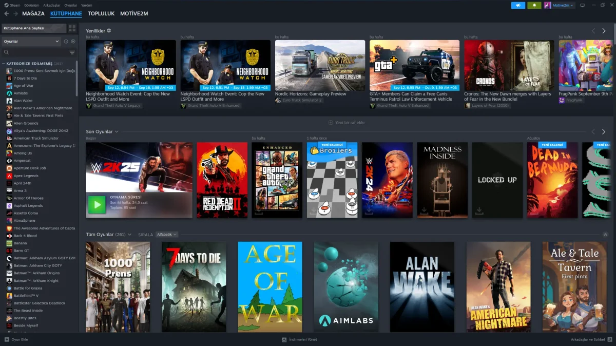 Satılık Steam Hesabı 256 Oyun Level 17