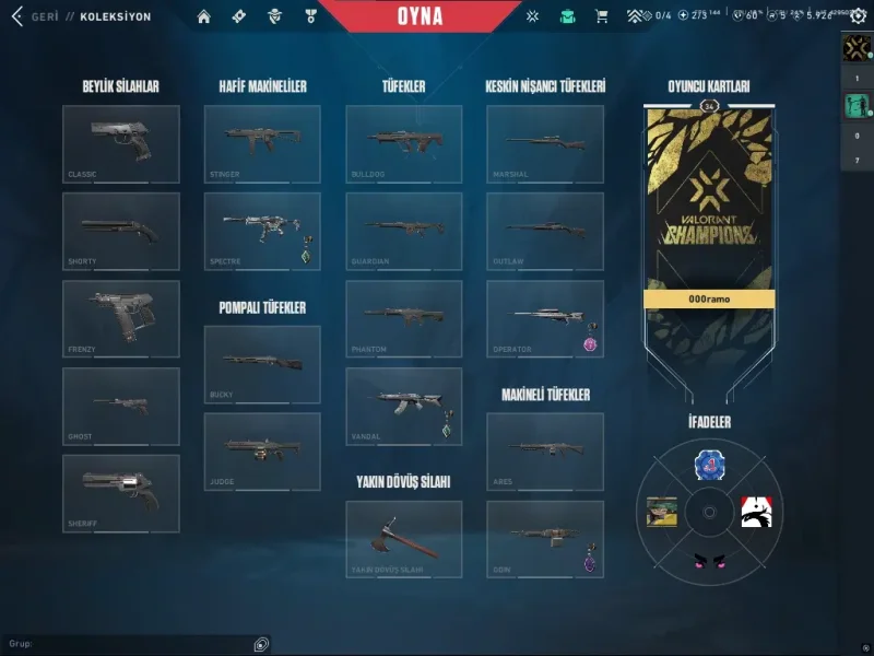 VALORANT UYGUNA YILDIZ BELASI VANDALLI OPERATORLU