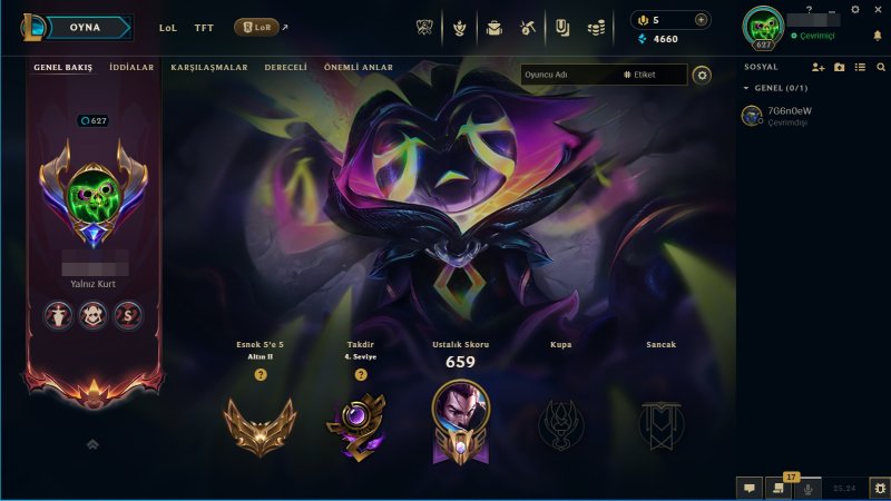 618 LEVEL 265 KOSTÜM +500 K YASUO İÇİ DOLU LOL HESABI