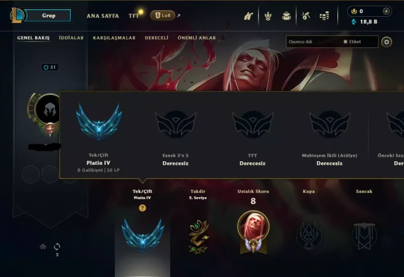 EUW 75 WRLİ EMERALD-DİA ELOLU FRESH PLAT4